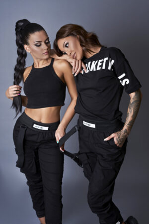 Дамски панталон с тиранти veteida-455