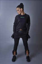 Дамска туника с ефектни ципове-463