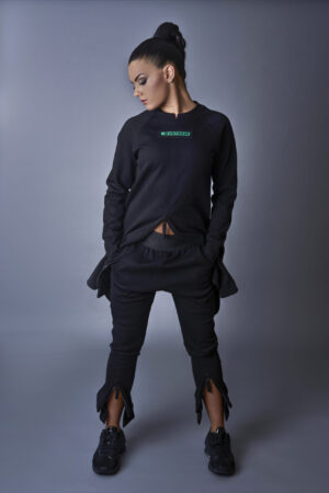 Дамска туника с ефектни ципове-463