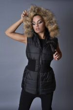 Дамски елек с естествен пух-395