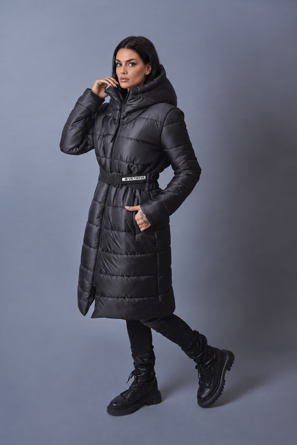 Яке с колан veteida black collection-483