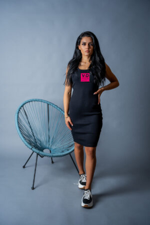 Рокля в черен цвят-520