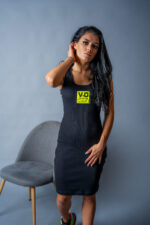 Рокля veteida collection black/neon-520