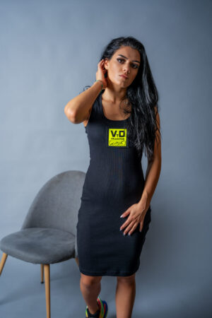 Рокля veteida collection black/neon-520