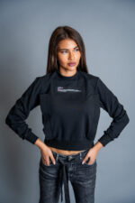 Дамска блуза с принт veteida black-539