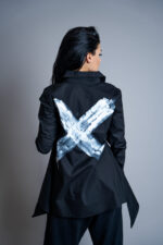 Дамска асиметрична риза black-293