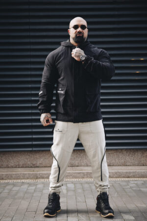 Мъжко дизайнерско яке the king black-м8