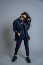 Дънково дамско яке veteida pink-560