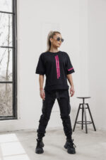 Дамска дизайнерска тениска veteida black-д12