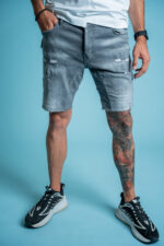 Мъжки дънкови къси панталони-grey103