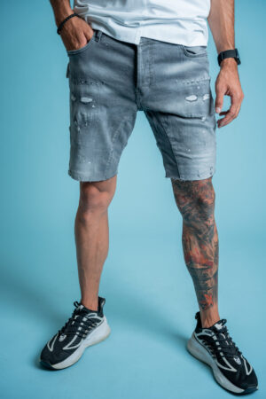Мъжки дънкови къси панталони-grey103