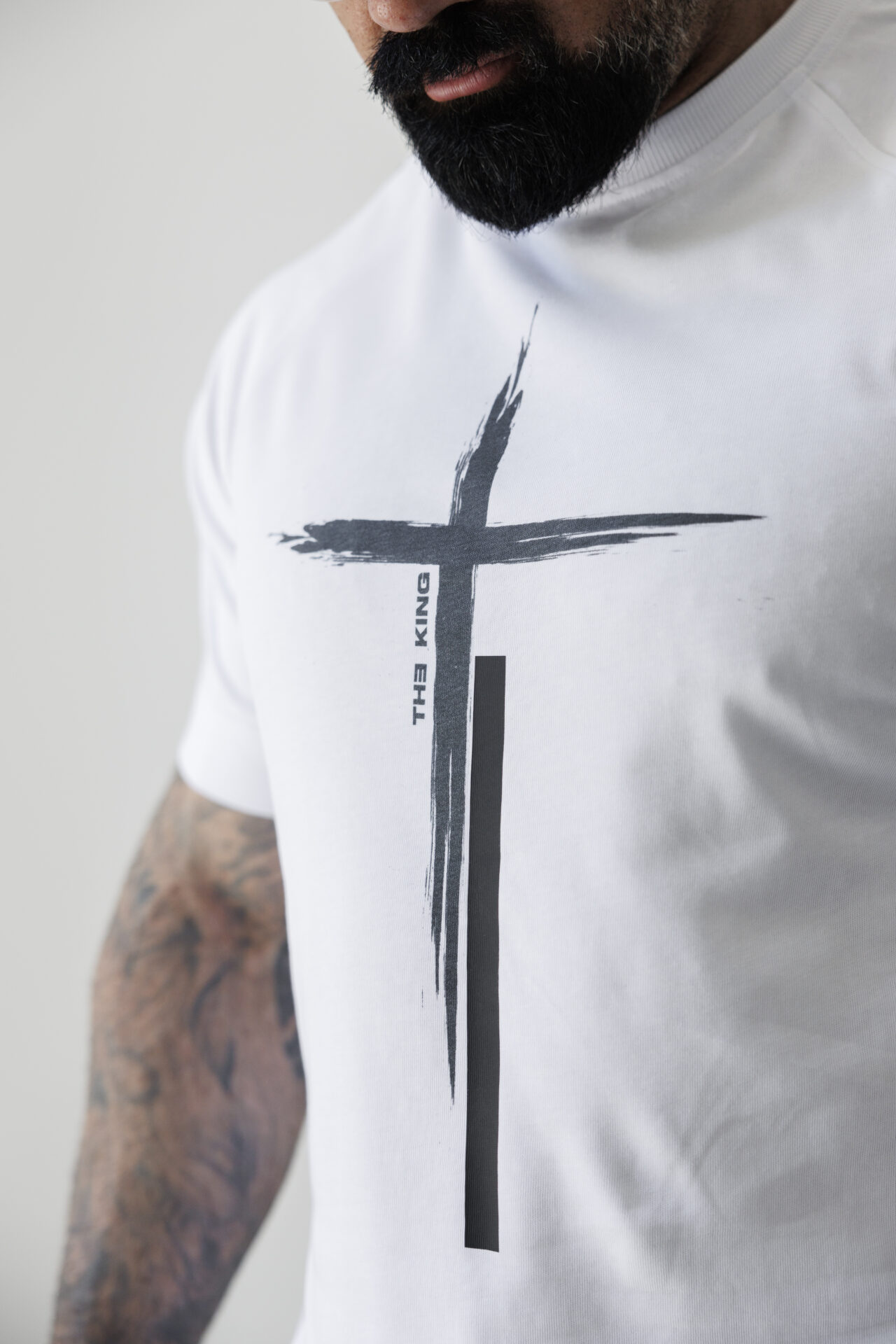 Мъжка тениска the king white-м29 - Image 6