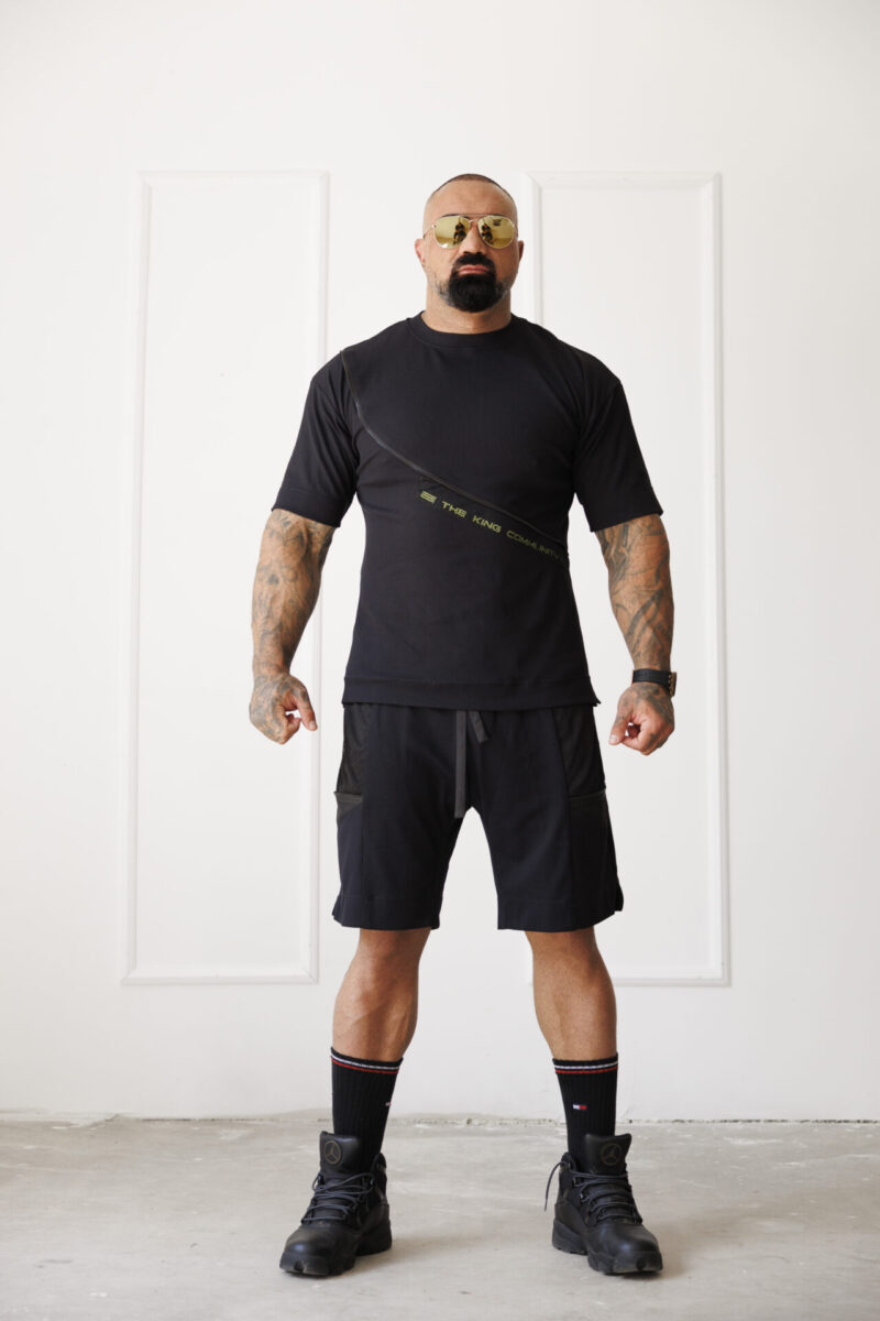 Дизайнерски мъжки комплект the king black-м43