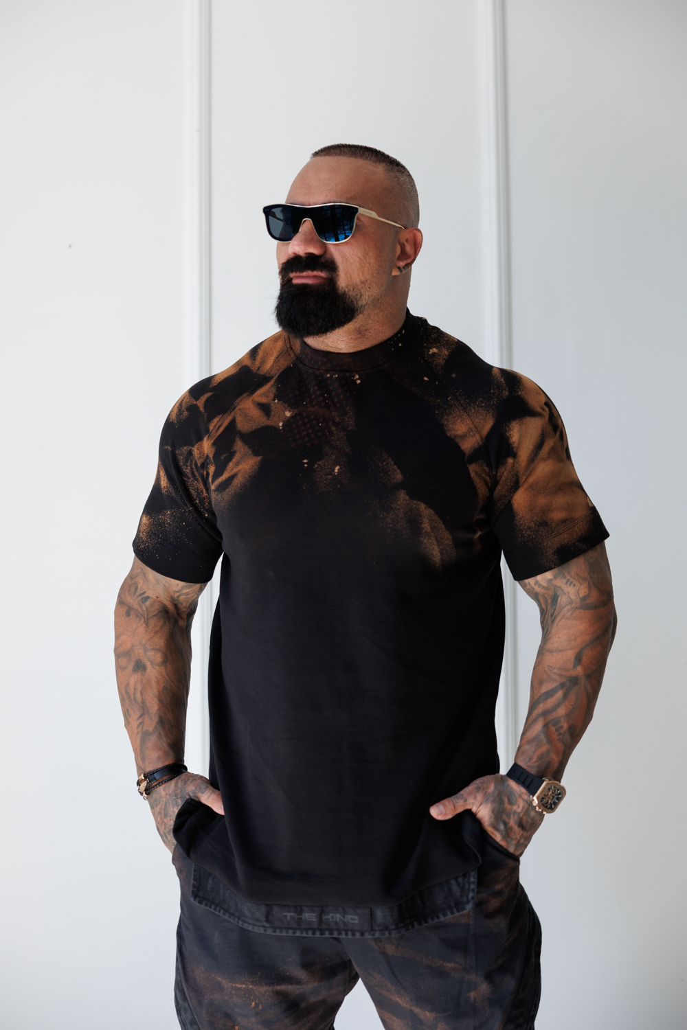 Мъжка дизайнерска тениска с модерен дизайн the king-м66