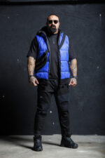 Мъжка дизайнерска грейка с модерен акцент the king blue-м79