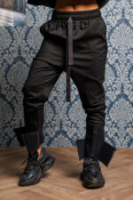 Дамски панталони с ефектно закопчаване veteida black-608