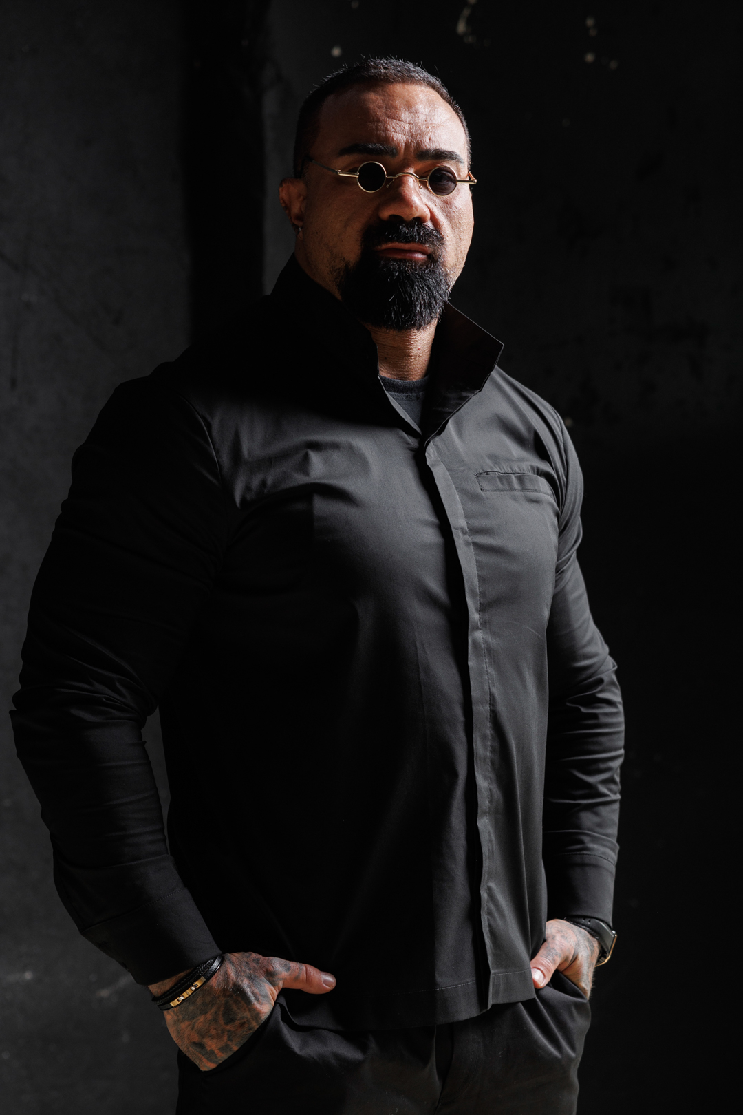 Дизайнерска мъжка риза the king black-м92