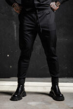 Дизайнерски модерен мъжки панталон the king black-м94