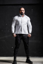 Мъжка дизайнерска риза the king white-м92