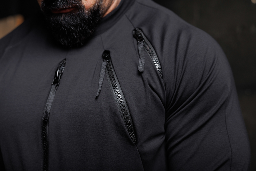 Мъжка блузa с ефектни ципове the king black-м103 - Image 3