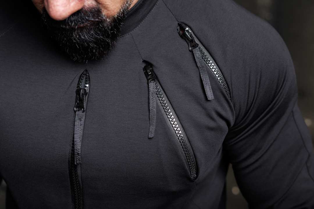 Мъжка блузa с ефектни ципове the king black-м103 - Image 4