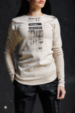 Бежова дамска блуза veteida-613