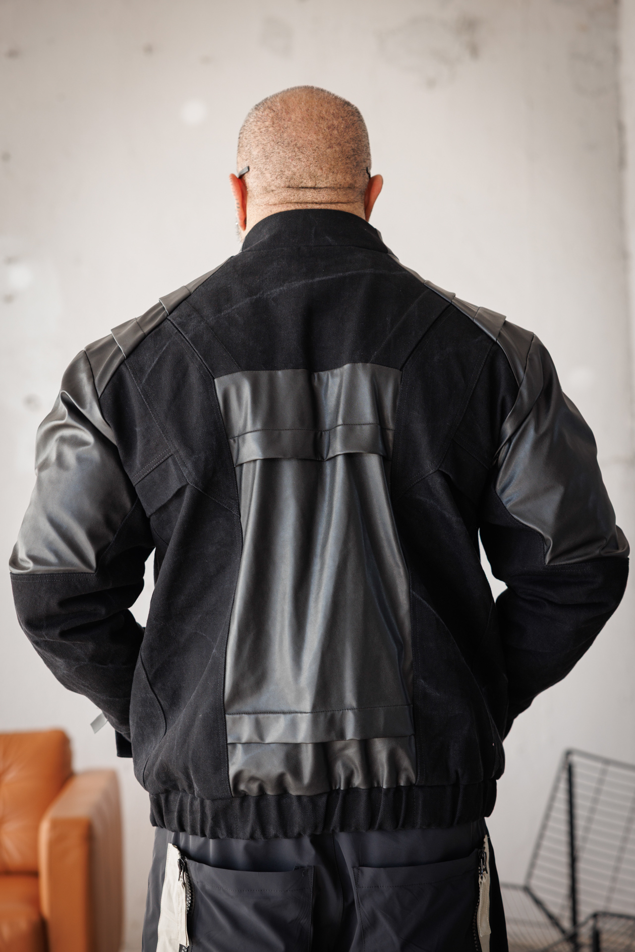 Мъжко дизайнерско яке the king black-м121 - Image 6