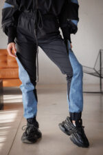 Дамски панталон с дънков елемент veteida-627