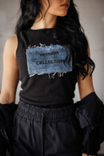 Дамски топ с деним-631