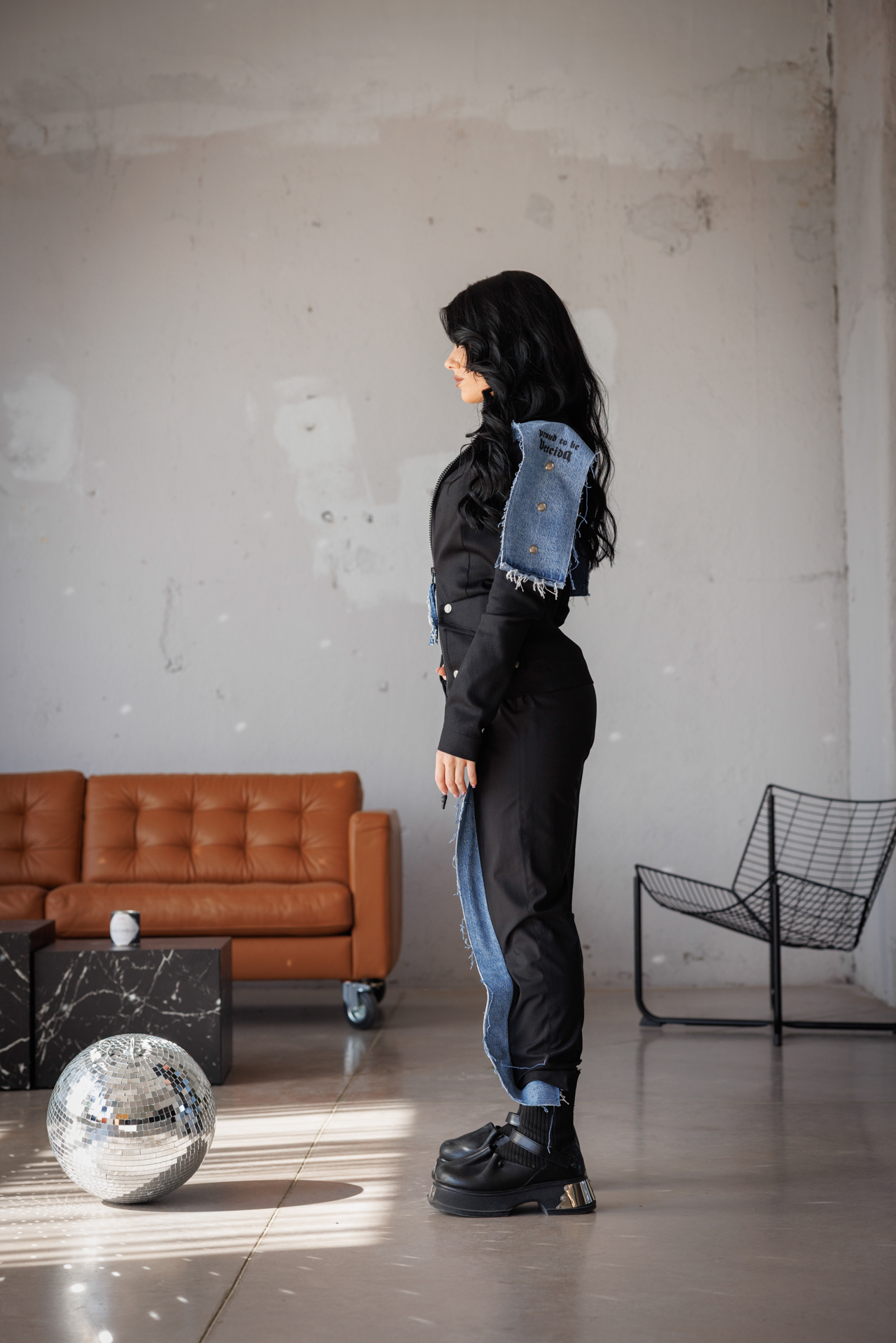 Дамско елегантно сако с модерни елементи и деним-620 - Image 3