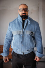 Мъжко дънково яке с модерни детайли the king-м98