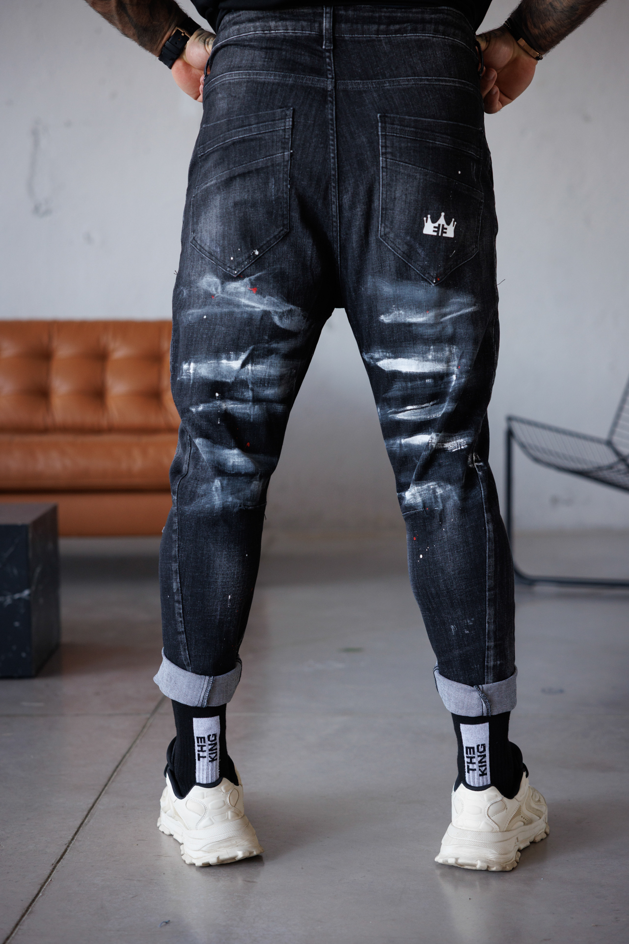 Мъжки дизайнерски дънки the king-м333 - Image 2