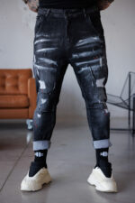 Мъжки дизайнерски дънки the king-м333