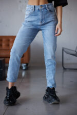 Дамски дънки с модерен дизайн-blue113