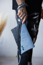 Мъжка чанта за ръка the king black blue-а189