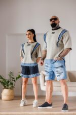 Дамска тениска с модерен дизайн veteida beige-632