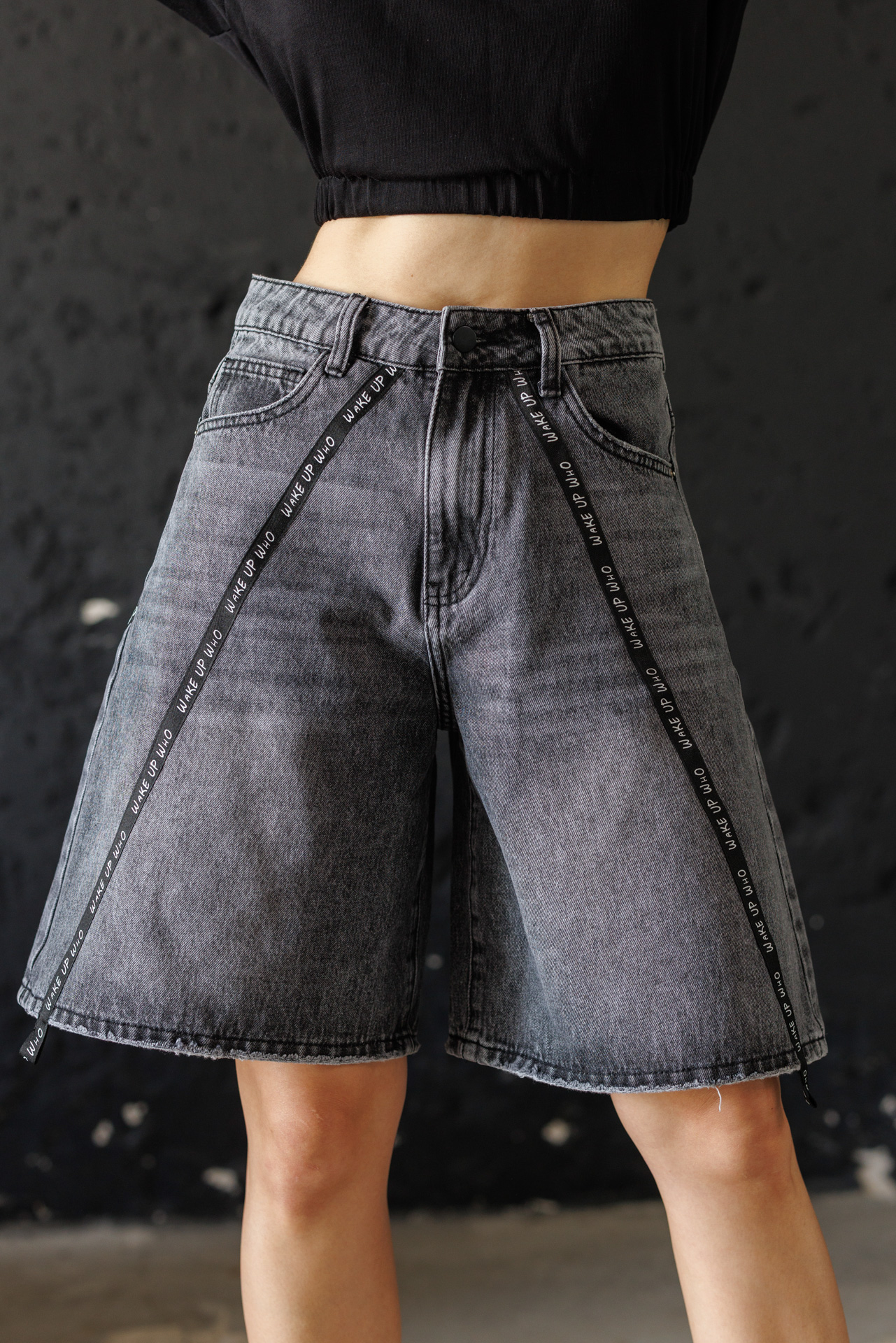 Дамски дънкови къси панталони veteida grey-VE-01