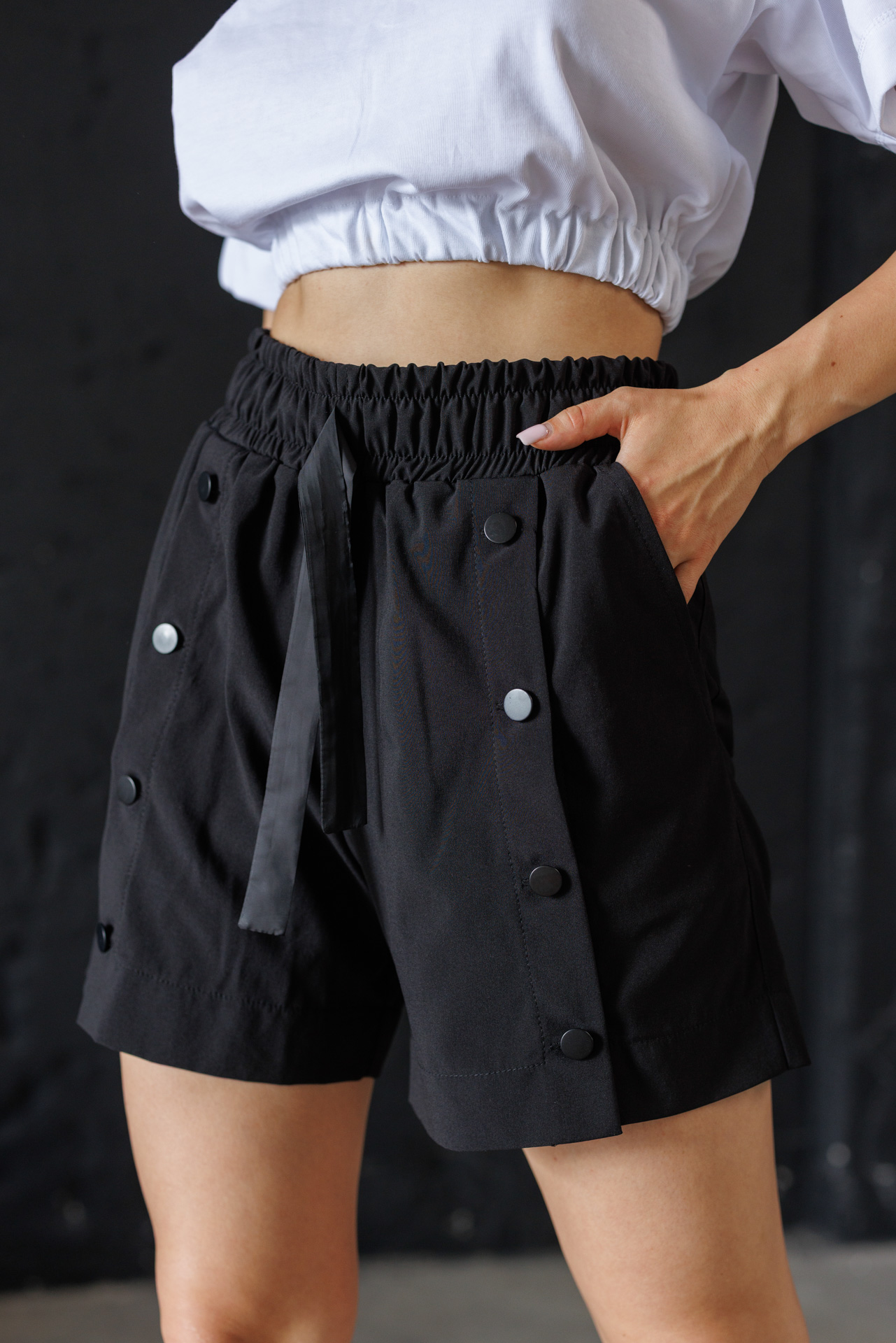 Дамски къси панталони veteida black-662