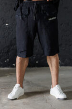 Мъжки ленени къси панталони the king black-м128