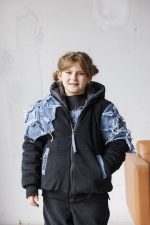 Детско яке от дебела вата с кадифена повърхност- К02