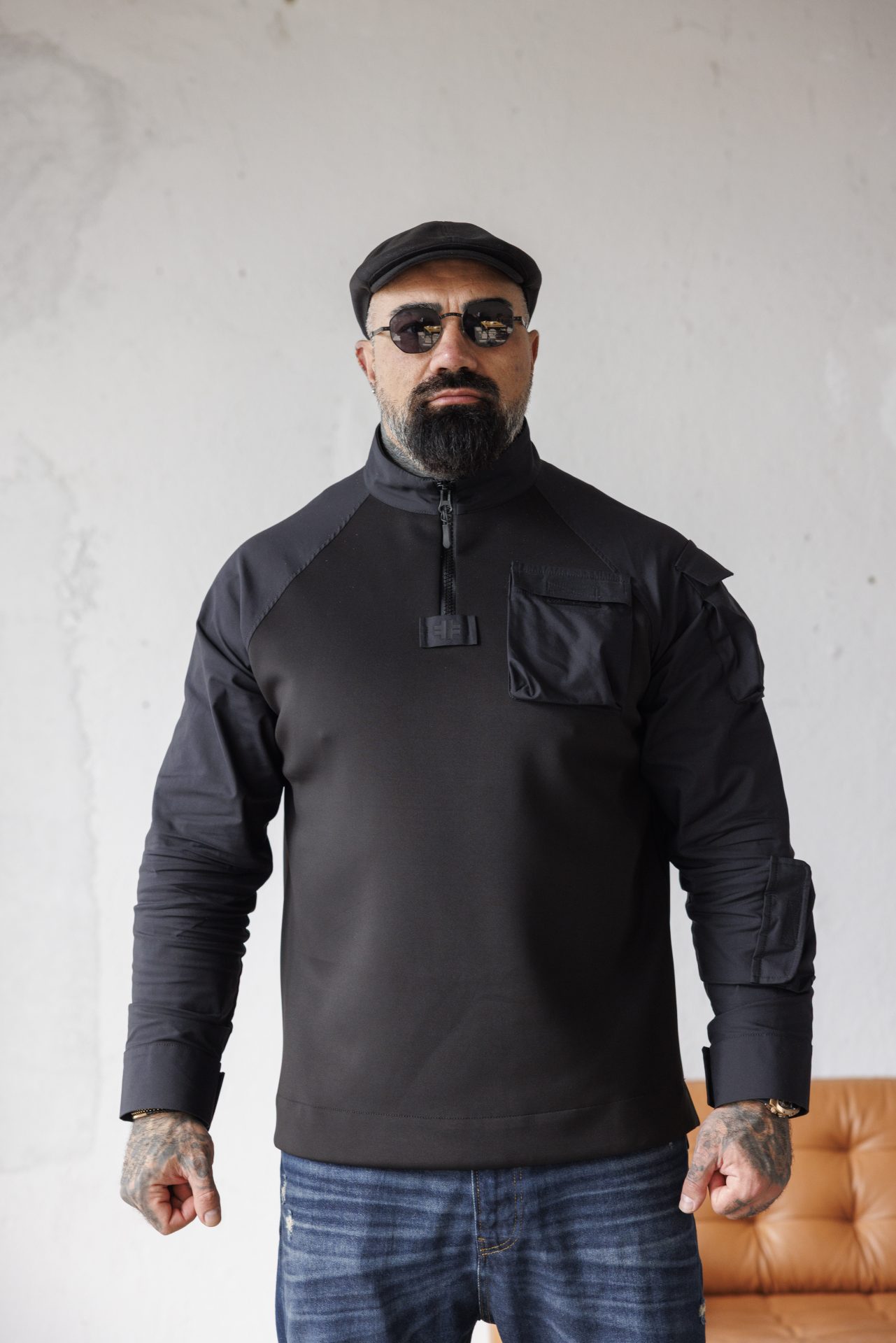 Мъжка блуза с ефектни ръкави the king-м162