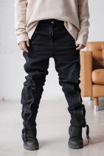 Детски панталон за момиче с ефектно закопчаване-К015