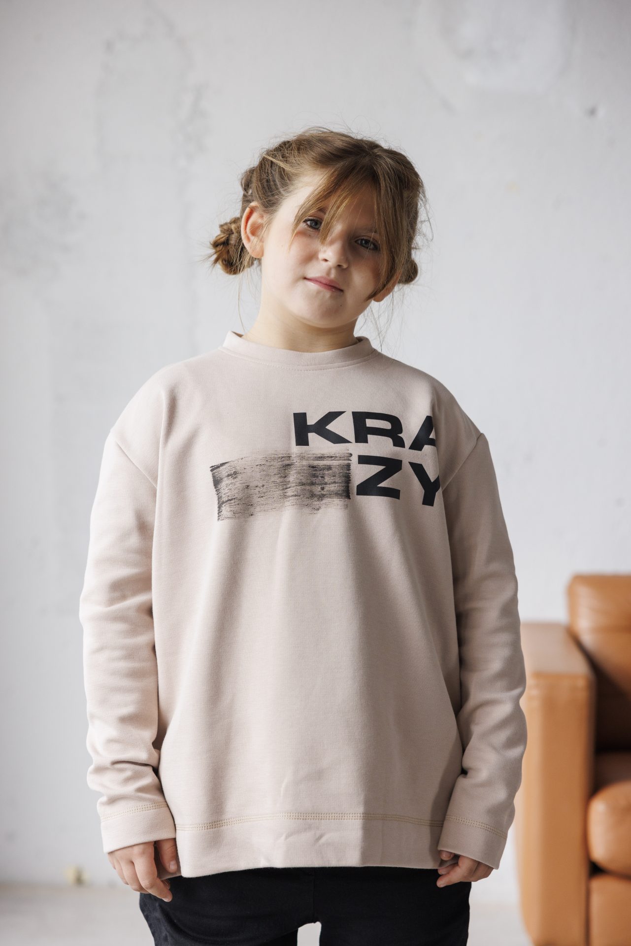 Блуза krazy girl в бежов цвят-K013