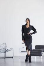 Дамска елегантна рокля с ефектни ципове-682