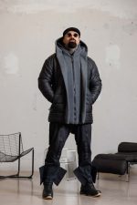 Мъжко зимно яке с  качулка и двоен панел the king-м163