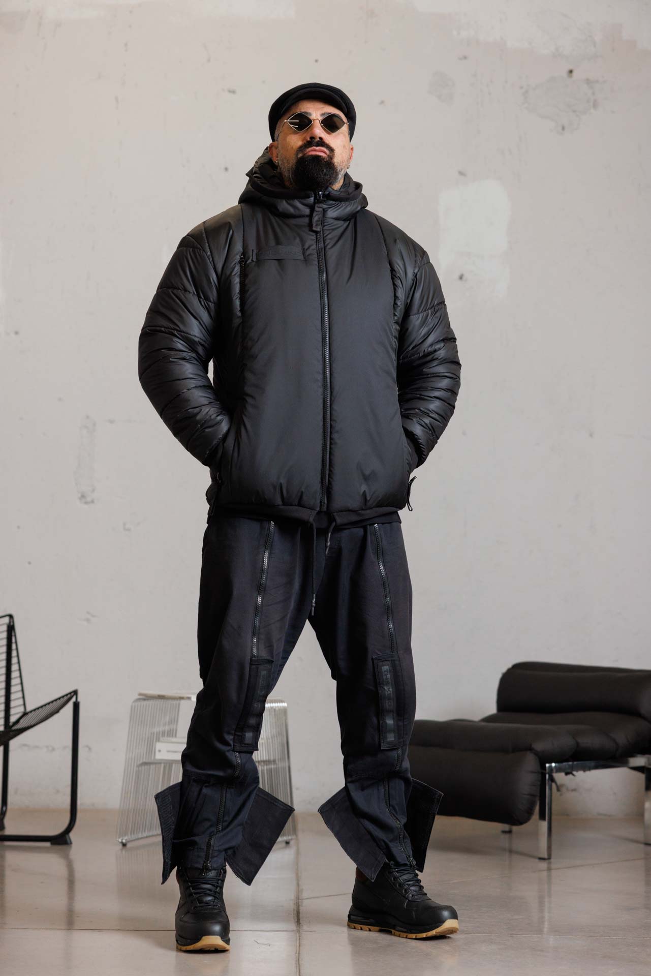 Мъжко зимно яке the king black-м164