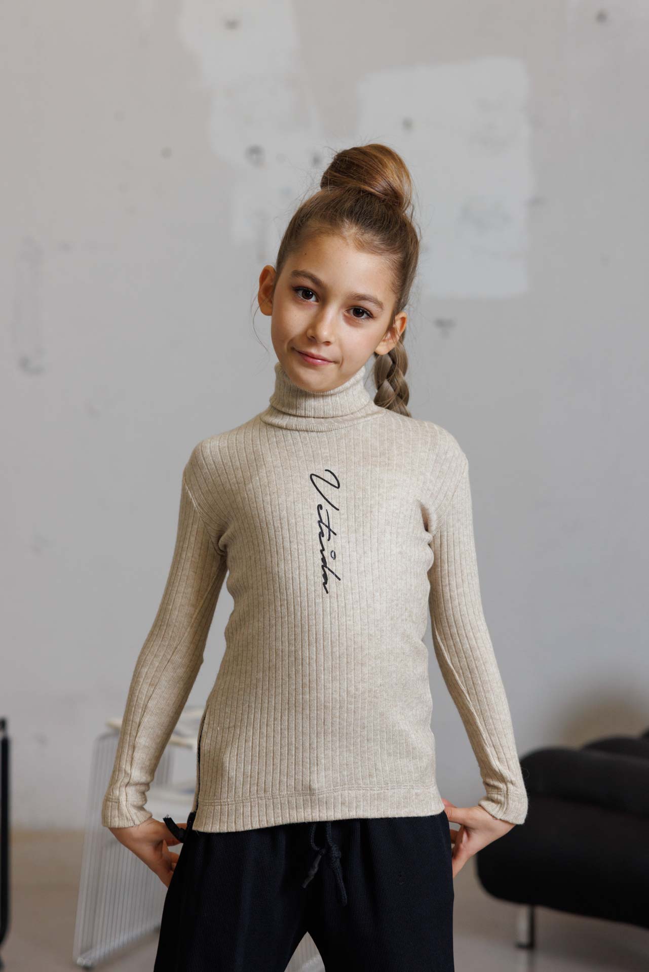 Детско поло в бежов цвят krazy-к022