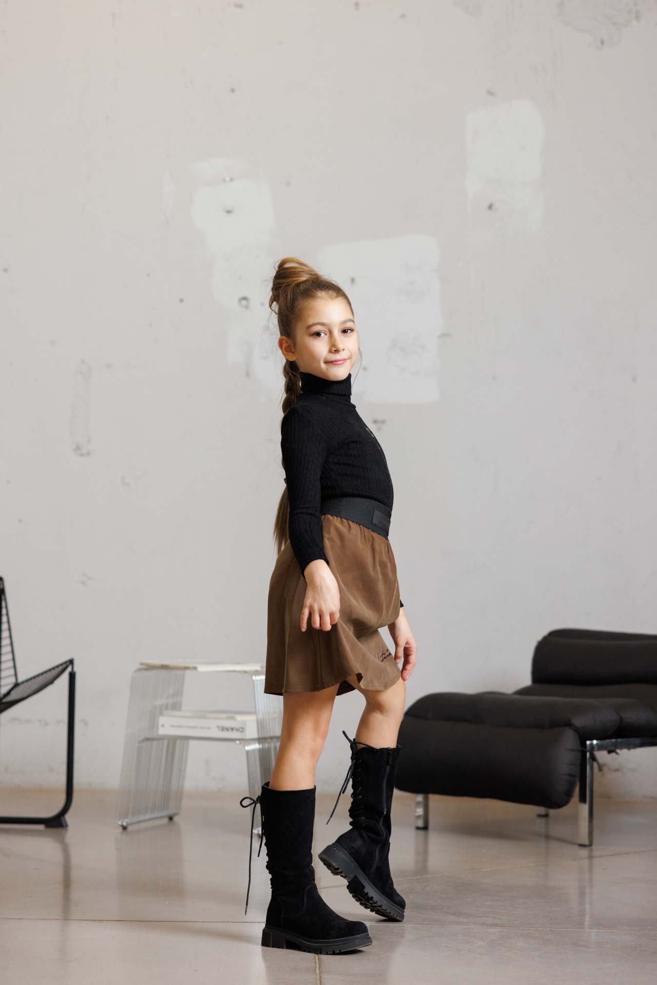 Детско поло в черен цвят krazy-к022 - Image 3