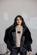 Дамско зимно яке soft touch black-690