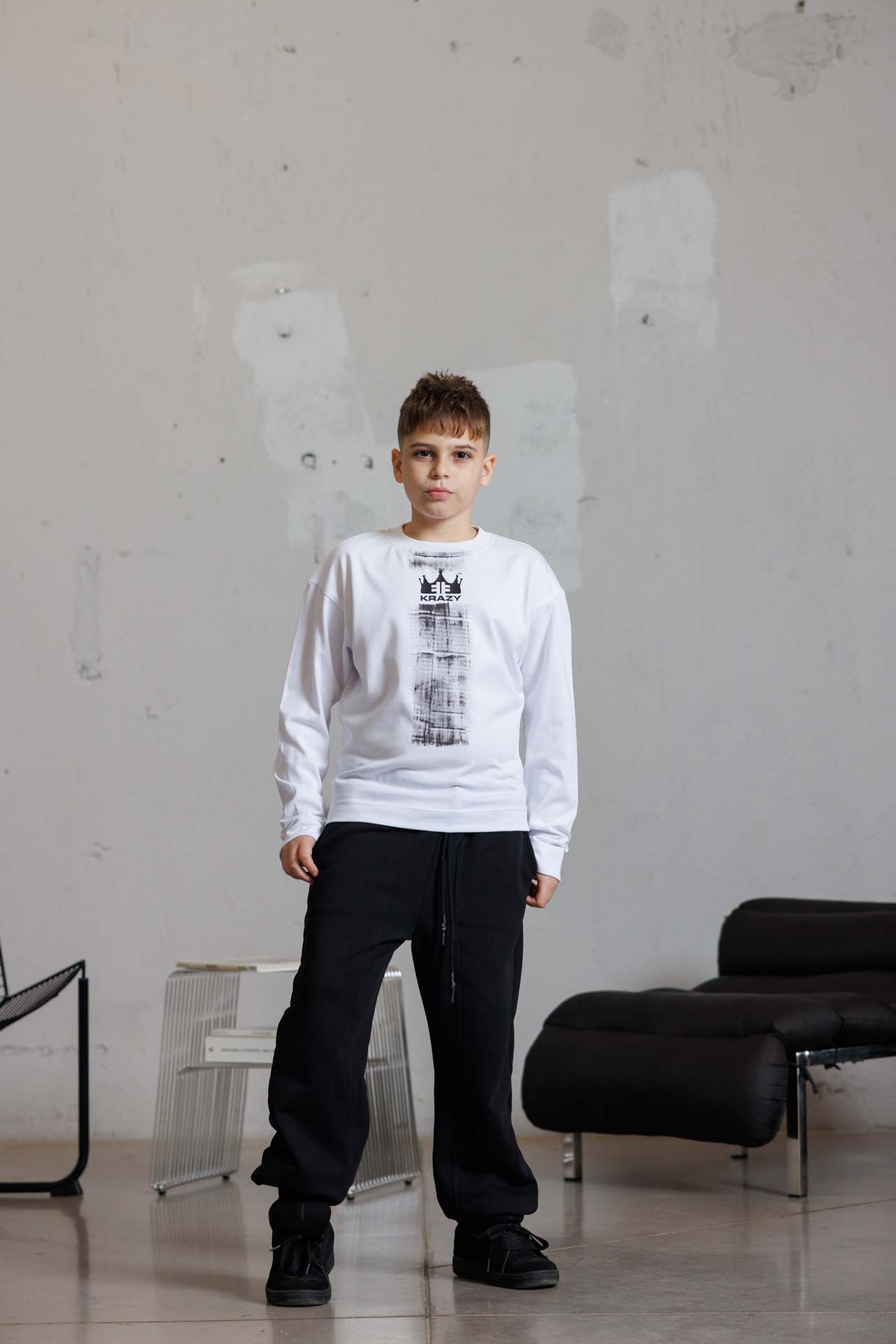 Детска блуза crazy boy white-К010